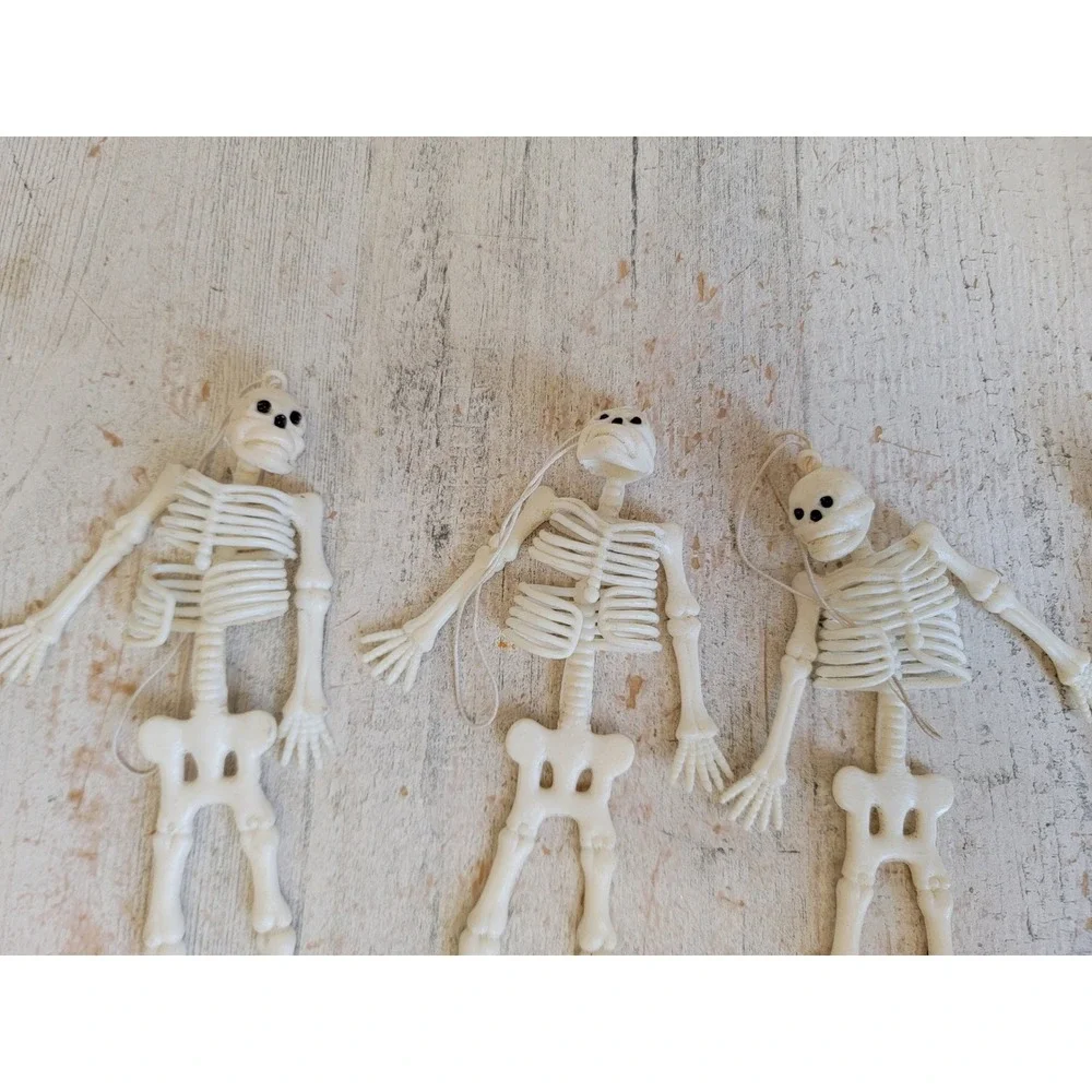Unique rubber scary vintage skeleton mini Halloween rubber hanging prop